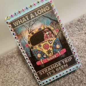 Strange trip hippie painted wooden Keepsake Stash Trinket box